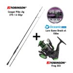Combo Spinning Robinson Cougar Pike Jig 270 / 6-32gr + Robinson Frog 303 + Oceanic Team Lure Game Braid x4 150m