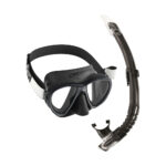 Cressi Fiji + Gamma Combo Black/Black - Σετ Μάσκα και Αναπνευστήρας