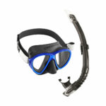 Cressi Fiji + Gamma Combo Black/Blue - Σετ Μάσκα και Αναπνευστήρας