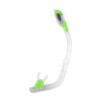 Cressi Mini Dry Snorkel Clear/Fluo Green - Αναπνευστήρας