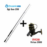 Combo Eging Oceanic Team Egi Gun 250 + Ryobi Virtus 2000