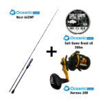 Combo Slow Jigging Oceanic Team Next 662MF + Oceanic Team Hermes 20R + Oceanic Team Salt Game Braid x8 300m