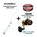 Combo Slow Jigging Ecooda Wind Messenger II EWMSJ C632M + Oceanic Team Hermes 20R + Sunline Siglon Braided Fishing Line x8 300m
