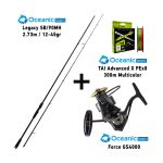 Combo Spinning Oceanic Team Legacy SB/90MH ( 2.73m / 12-45gr ) + Oceanic Team Force GS4000 + Oceanic Team TAI Advanced Χ PEx8 300m Multicolor
