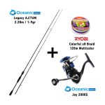 Combo LRF Oceanic Team Legacy AJ/76M ( 2.28m / 1-9gr ) + Oceanic Team Joy 2000S + Ryobi Colorful x8 Braid 120m Multicolor