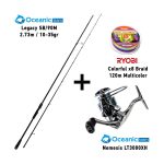 Combo Spinning Oceanic Team Legacy SB/90M ( 2.73m / 10-35gr ) + Oceanic Team Nemesis LT3000XH + Ryobi Colorful x8 Braid 120m Multicolor